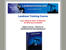 Tablet Screenshot of landmancourse.com
